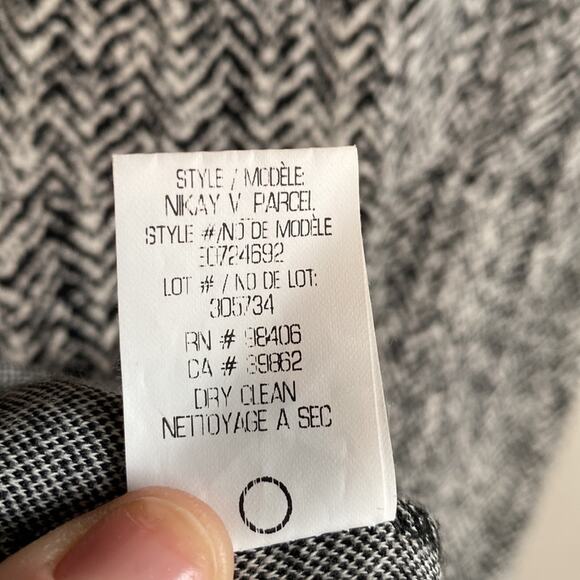 Theory Women's Nikay V short sleeve dress Wool Blend Parcel Fabric 6 - Picture 7 of 13